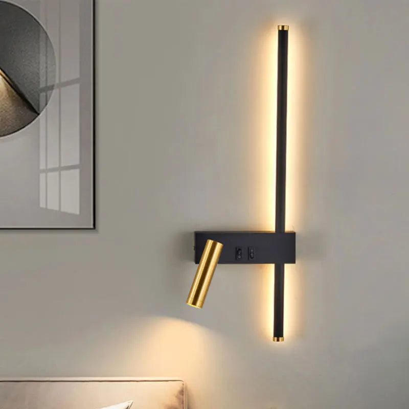 Bold Wall Lamp Light with Switch for Bedside and hotels with a reading light with warm white temperature