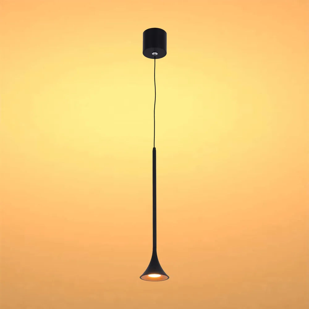 Gold Trumpet Mini Pendant Spotlight product photograph showing design detail and finish