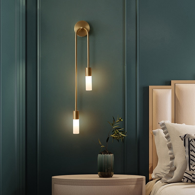 Bright Light-on Golden Left Spire Sleek LED Wall Light for Kitchen, dining room, living room and bedroom