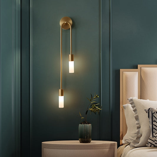 Bright Light-on Golden Left Spire Sleek LED Wall Light for Kitchen, dining room, living room and bedroom